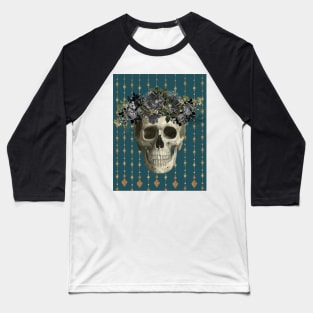 Skull Rose Crown Baseball T-Shirt